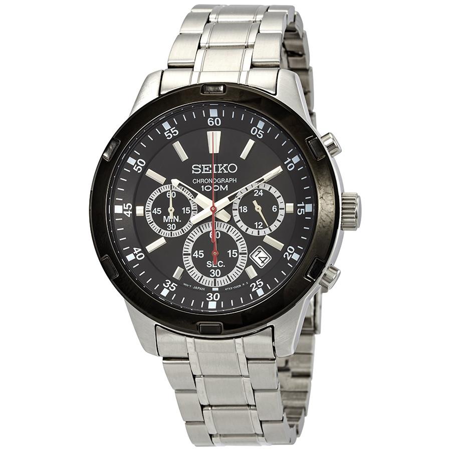 Seiko Men's Chronograph Stainless Steel Bracelet Watch SKS611P1