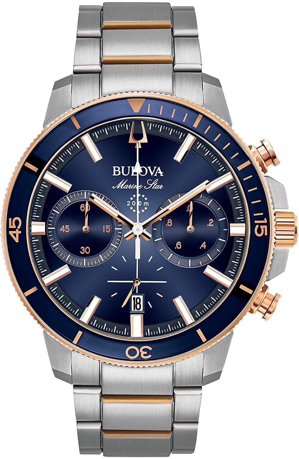 Bulova  Men's 98B301 Marine Star Blue Dial Chronograph Watch