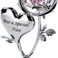 Crystocraft Chrome Plated Rose & Heart Ornament (NAN)