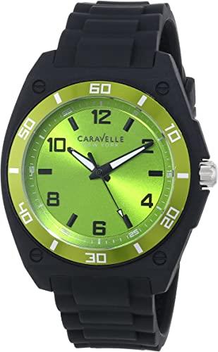 Caravelle Men's Analog Display Japanese Quartz Black Watch 45A113