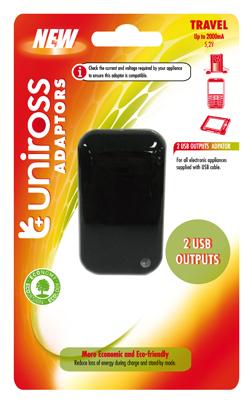 Uniross USB charger with 2 USB Output