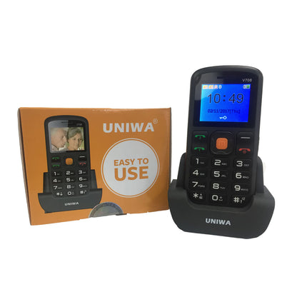 Uniwa V708 Big Button Mobile Phone For Elderly Dual SIM - SOS Mobile Phone