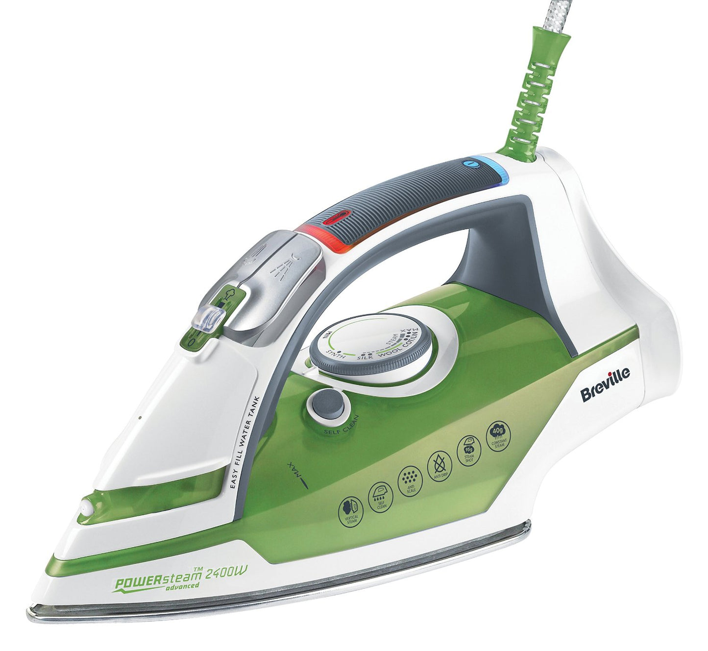 Breville Power Steam Advanced 2400W Steam Iron Green VIN306 (Refurbished)