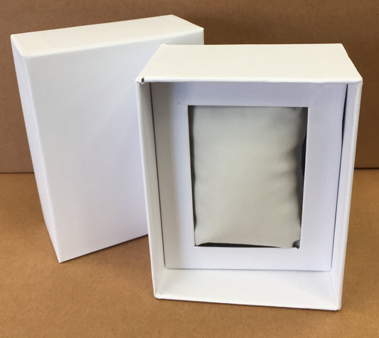 Watch Box White Cardboard with padded cushion